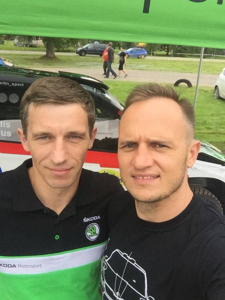 Gediminas Celiešius ir Martynas Samuitis ralio sprinte Gulbis